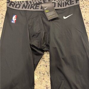 Nike Black Athletic Shorts with Gray Waistband